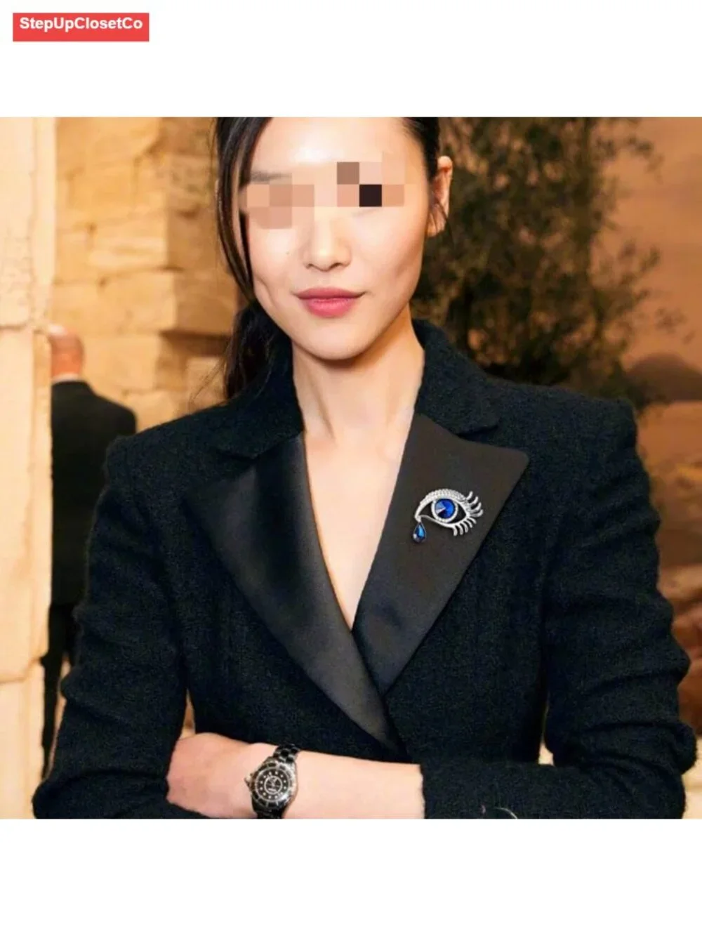 Crystal Brooch Pin for Scarf Shawl Wrap Clips Women Ladies